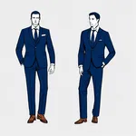 navy three-piece suit image